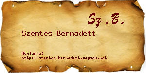 Szentes Bernadett névjegykártya