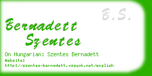 bernadett szentes business card